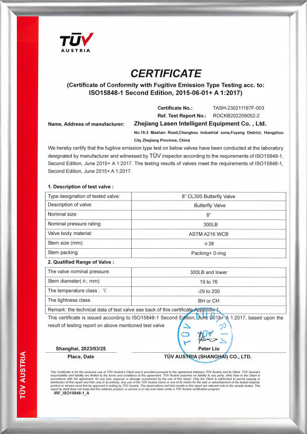 TUV ISO15848 低泄漏率证书 (8